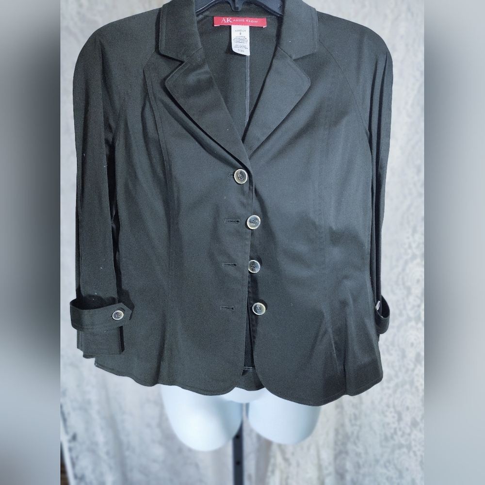 Anne Klein Ruch Black Stretch Jacket